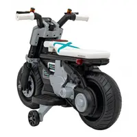 Motocicleta electrica pentru copii Future QLS-805 cu 2 roti ajutatoare alb 25w cu luminis i panou audio, 88x46x56 cm