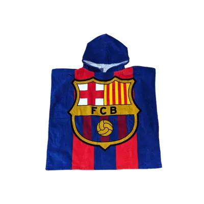 Prosop tip poncho, 60x120 cm, 100% bumbac, Blaugrana, FC Barcelona Engros