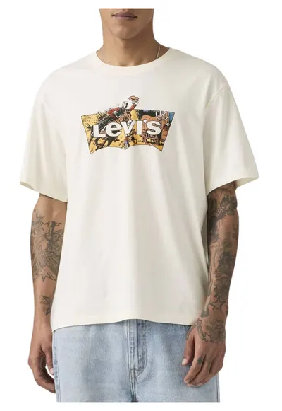 Tricou relaxed fit din jerseu cu logo frontal