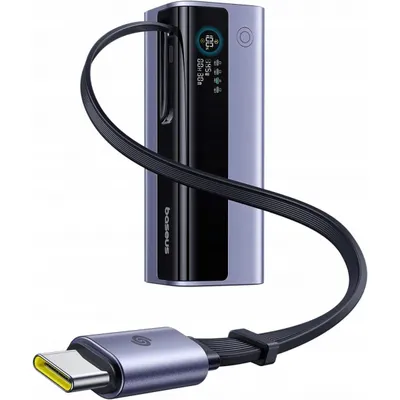 Baterie Externa Baseus EnerGeek GR11, 20000mAh, 145W, QC + PD, 1 x USB-A - 3 x USB-C, Gri E0027B01
