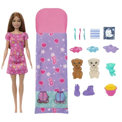 Papusa - Barbie Color Change - Petrecere cu doi catelusi