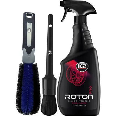 Set K2 Solutie Curatat Jante Roton Pro 1L D10011 + K2 Perie Detailing 31MM M315 + K2 Perie Curatat Jante M358