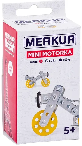 Mini constructor metalic Merkur - Bicicletă 52 piese