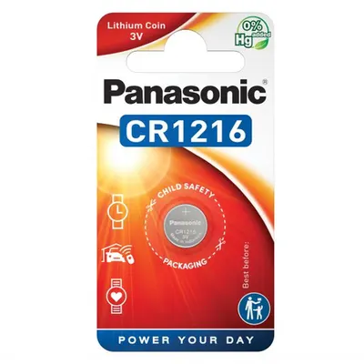 Baterie litiu 3V CR1216 25mAh, Panasonic