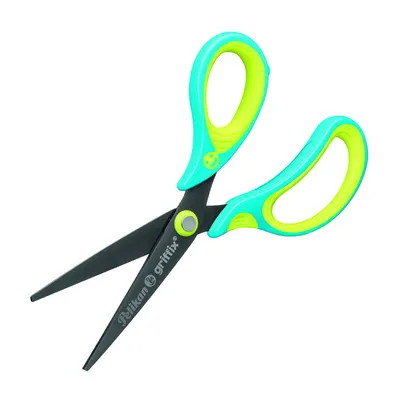 Foarfeca scolara 15cm, pentru dreptaci, maner ergonomic, Pelikan Griffix, neon fresh