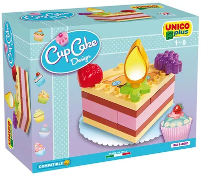 Set de constructii Unico Plus - Felie de tort, 14 piese