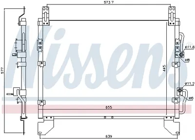 Radiator AC condensator potrivit SSANGYONG REXTON REXTON II 2.7D 08.04