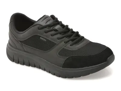 Pantofi sport GEOX negri, U65N4B, din material textil