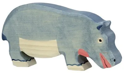 Figurină din lemn Holztiger - Hipopotamus pășunat