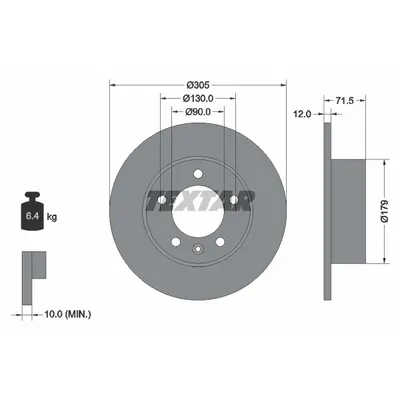 Disc frana TEXTAR 92228700