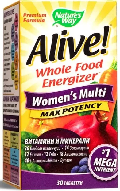 Alive Women's Multi Max Potency, 30 tablete, Nature's Way