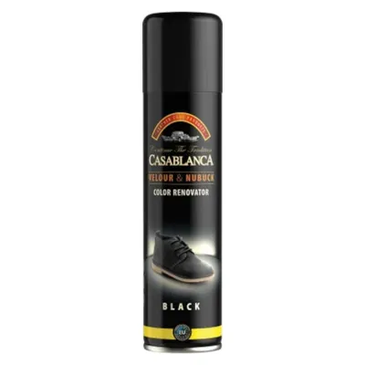 Spray pentru Restaurarea Culorii, Piele Nabuc, Negru, 200 ml, Casablanca
