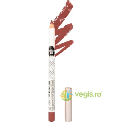 Creion Bio Contur Buze Rosu Mac cu Efect de Lunga Durata cu Jojoba si Ceara Vegetala 1.1g