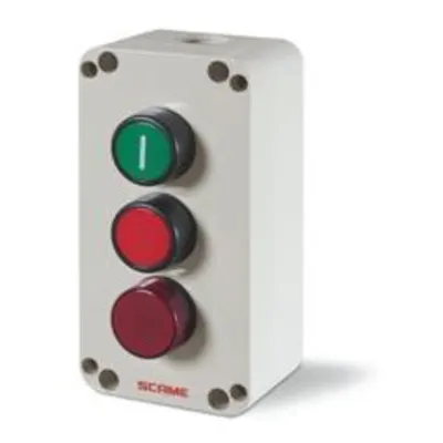 Complete Push Button Panelnip65 3 Mod. Grey