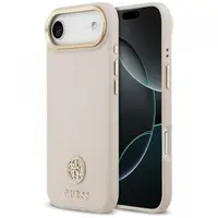 Husa MagSafe pentru Apple iPhone 17 Air, Guess, Grained Strass Logo, Roz