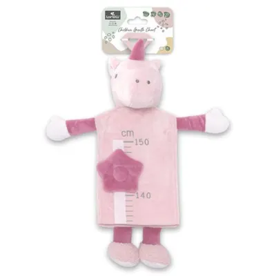Taliometru din plus, Lorelli, scala de masurare de la 60 la 150 cm, 0 luni+, Unicorn Pink