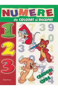 Numere de colorat si decupat