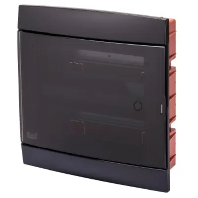 Tablou modular incastrat - PRE-ARRANGED FOR HOUSING TERMINAL BLOCKS - 330X338X28 - TONER BLACK - 24 +2 (12x2) module
