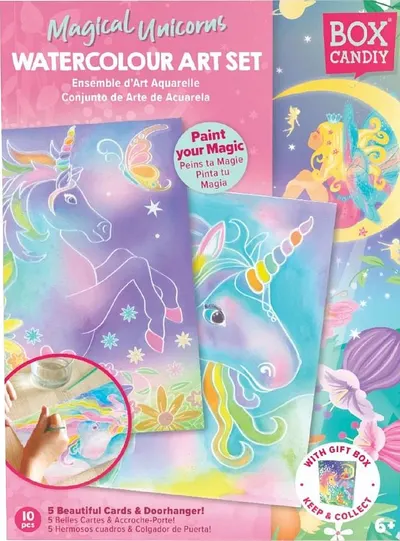 Pictură cu apă Box Candiy - Unicorni