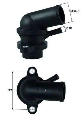 Termostat lichid racire (87 C, in carcasa) potrivit CHEVROLET AVEO KALOS, LACETTI, NUBIRA; DAEWOO KALOS, LACETTI, NUBIRA 1.4 1.6 1.8 06.97