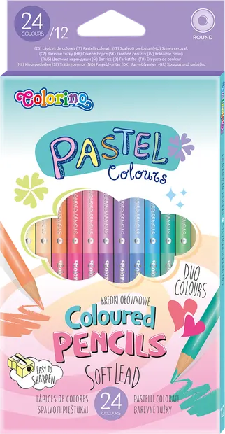 Creioane colorate Colorino Pastel – 12 culori