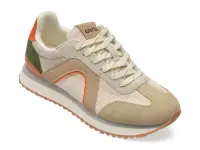 Pantofi sport GRYXX bej, 24294, din material textil si piele naturala