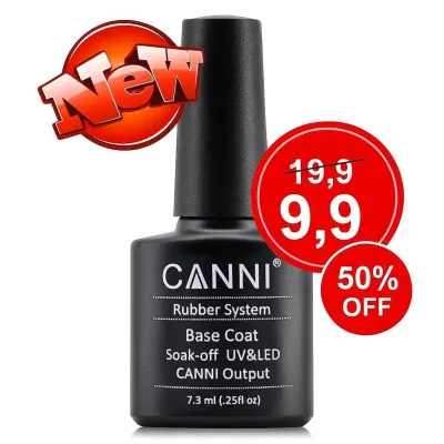 Oferta Base Coat Soak Off Canni Rubber 7.3ml