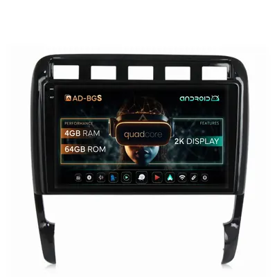 Navigatie 2K Porsche Cayenne (2002-2010), Android, S-Quadcore 4GB RAM + 64GB ROM, 9.5 Inch - AD-BGS90042K+AD-BGRKIT057