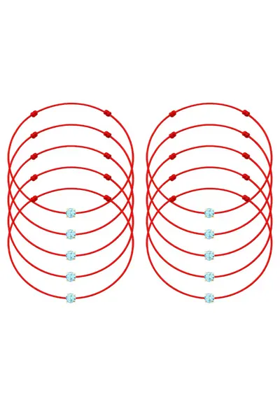 Set de bratari martisor cu cristal Preciosa - 10 bucati - 65987 - Albastru ultramarin