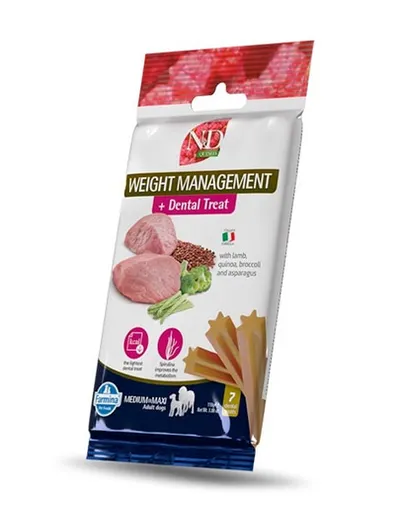 FARMINA N&amp;D Quinoa Dental Treat Weight management Medium/Maxi 100 g batoane dentare cu quinoa, pentru caini de talie medie si mare