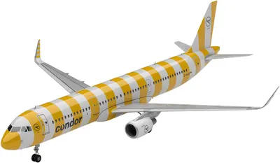 Model de asamblat Revell Modern: Avioane - Airbus A321-200 Condor (cu accesorii incluse)