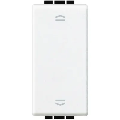 Intrerupator jaluzele 16A 1 modul Living Light Bticino N4027 / N4027N, alb