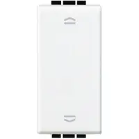 Intrerupator jaluzele 16A 1 modul Living Light Bticino N4027 / N4027N, alb