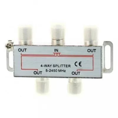 Splitter CATV coaxial (antena tv) 4 porturi 2450 MHz, SPLT-FC/4-ST-WL