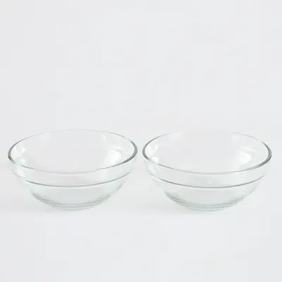 Set 2 boluri din sticla 12.5 cm