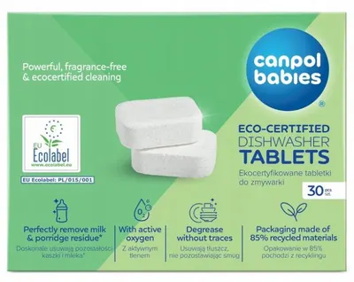 Tablete ecologice pentru mașina de spălat vase Canpol - 30 bucăți