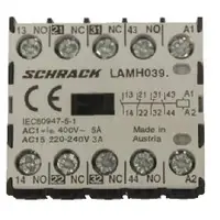 Micro contactor auxiliar 2ND+2NI, 3A, 24V c.c.
