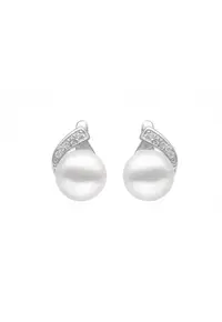 Cercei argint cu perle naturale si zirconia - Croisée