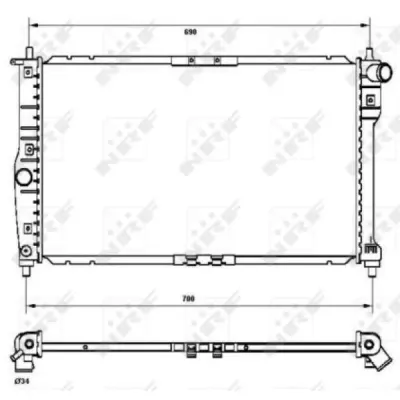 Radiator, racire motor NRF 53253