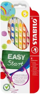 Creioane colorate ergonomice Stabilo EASYcolors - 6 culori, pentru mâna stângă