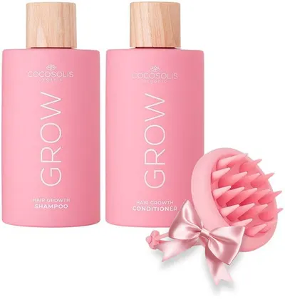 Cocosolis Set Grow - Șampon și balsam, 250 + 200 ml + Masaj