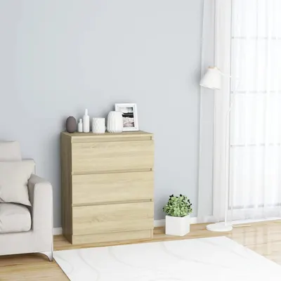 vidaXL Servantă, stejar sonoma, 60 x 35 x 76 cm, lemn prelucrat