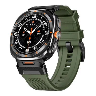 Curea Special Forces, Sport, Compatibila Samsung Galaxy Watch Ultra 47mm, Design militar, Silicon, Khaki Engros
