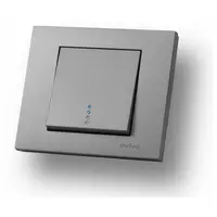 Intrerupator cu Led ST Grano Met Ovivo OV00162, 10A, 250V, IP20, fumuriu