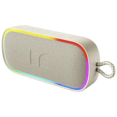 Boxa Portabila Bluetooth Monster S150 Plus, 40W, TWS, RGB, Waterproof, Crem Deschis