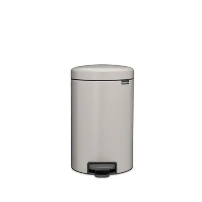 Coș de gunoi gri deschis cu pedală din oțel 12 l NewIcon – Brabantia