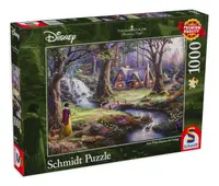Puzzle Schmidt din 1000 de piese - Alba ca Zapada gaseste casuta in padure, Thomas Kinkade
