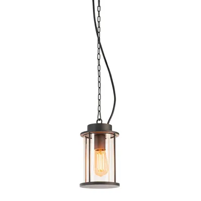 Lampa suspendata, lustra PHOTONIA pandantiv in aer liber, E27, antracit, IP44, incl. 5m lant si cablu de conectare cu capat deschis, max.60W