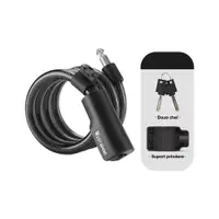 Antifurt bicicleta cu cheie, suport prindere, cablu 115 cm, potrivire universala