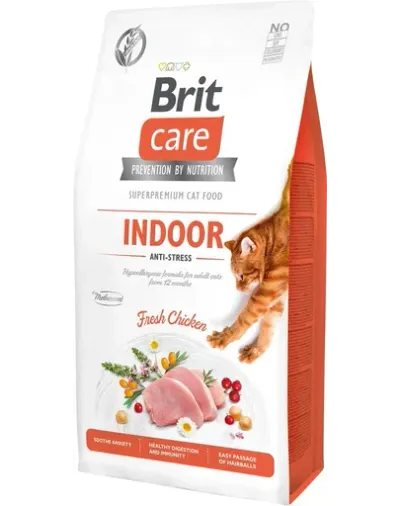 BRIT Care Cat Grain-Free Indoor Anti-Stress hrana uscata pisici, hipoalergenica, fara cereale 7 kg